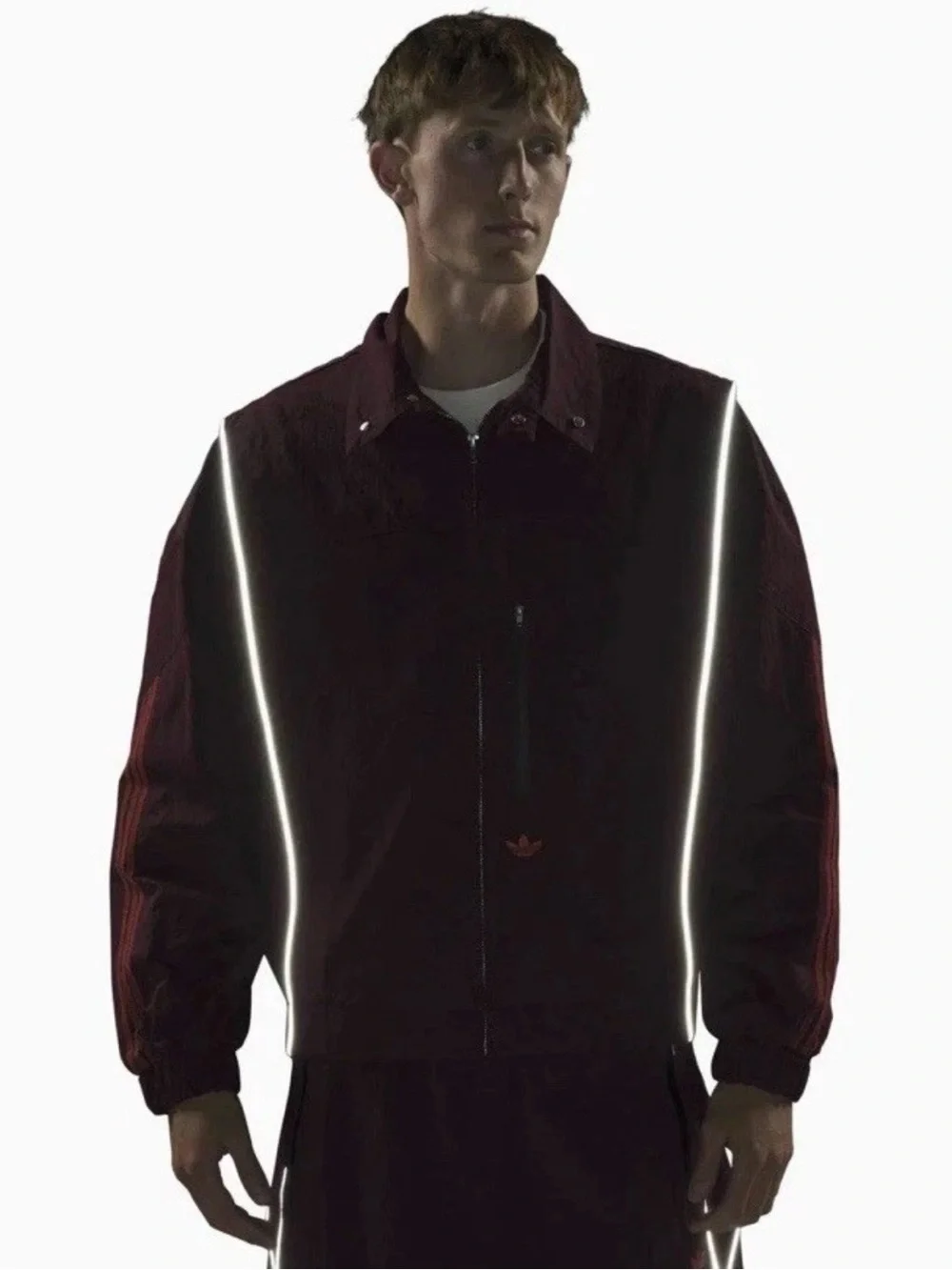 Adidas OG LA Windbreaker Jacket Mesh Lined Maroon Full Zip